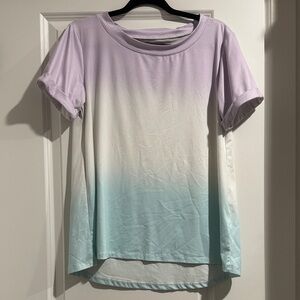 Gradient Purple and Blue Women's Top